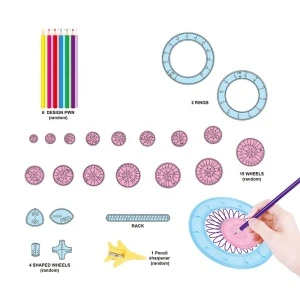 Creative toy magic rulers drawing curve spirograph kids
