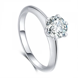 Cushion Halo Heart Emerald Cut Flower Jewelry White Gold Silver Diamond Ring Moissanite