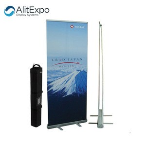 Custom adjustable roll up banner screen for advertising display
