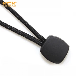 Custom Apparel Plastic Zipper Pull, Simple Black Zipper Sliders