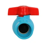Custom Cheap Price Irrigation Blue Body Red Handle Compact Valve Balls