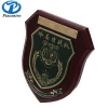 Custom Embossed Logo Military Wooden Shield Metal Trophy Plaque/ Award Trophy Plaques For Decoration