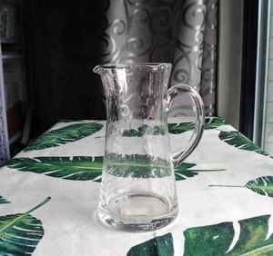 custom hand blown round bubble cocktail wine glass pitcher set