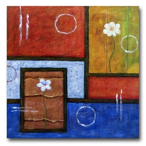 Custom hand made art decorative modern abstract flower oil painting canvas
