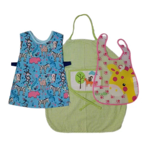 Custom Kids Artist Apron Sleeveless Polyester Kitchen Apron for Food Cooking & Painting Washable & Logo Included