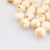 Custom Logo 20mm Wooden Round Keychain Bulk Wooden Beads