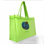 Custom Logo Printed Portable Large Capacity Nylon Mesh Transparent Tote Shopping Beach Bag with Bottom