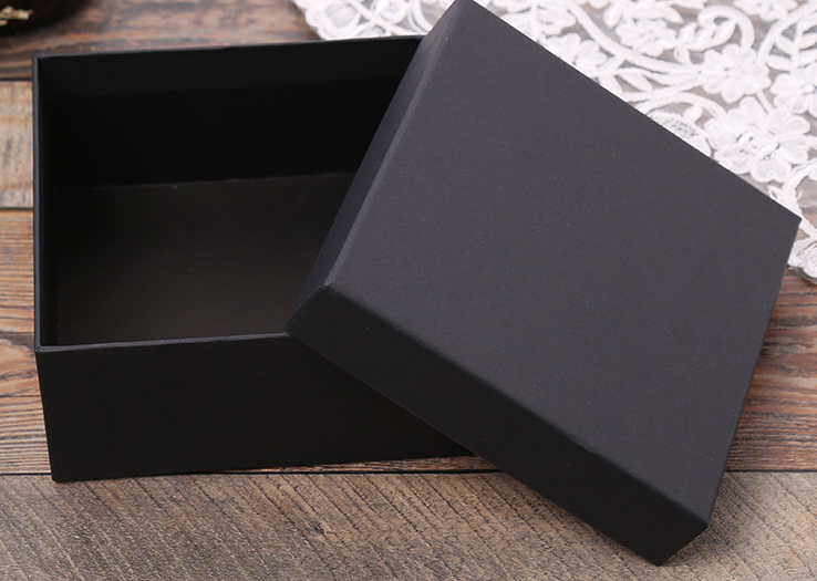 Buy Custom Recycled Logo Lid And Base Kraft Black Paper Gift Packaging ...