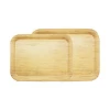 Custom reusable High Quality Rectangle Modern style Bamboo Dinner Dishes Plate