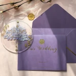 Custom Shape own Design Clear Plastic Unique Acrylic Card Wedding Invitation