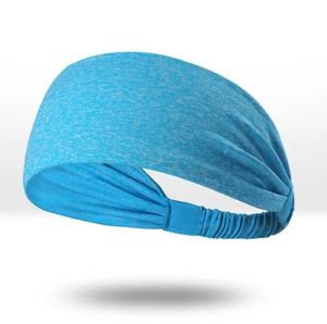 Custom wholesale Athletic Women girl Sports Headband Work Out Head Wrap Sweatband for Fitness Yoga Basketball Running