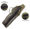 Custom wholesale waterproof fabric fishing rod travel bag canvas fishing rod storage