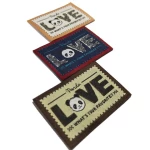 Custom woven stick on brand labels for clothing for clothing