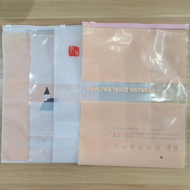 High Quality PVC Transparent Frosted Plastic Zipper Bag / Ziplock Bag -  Plastic Pouches