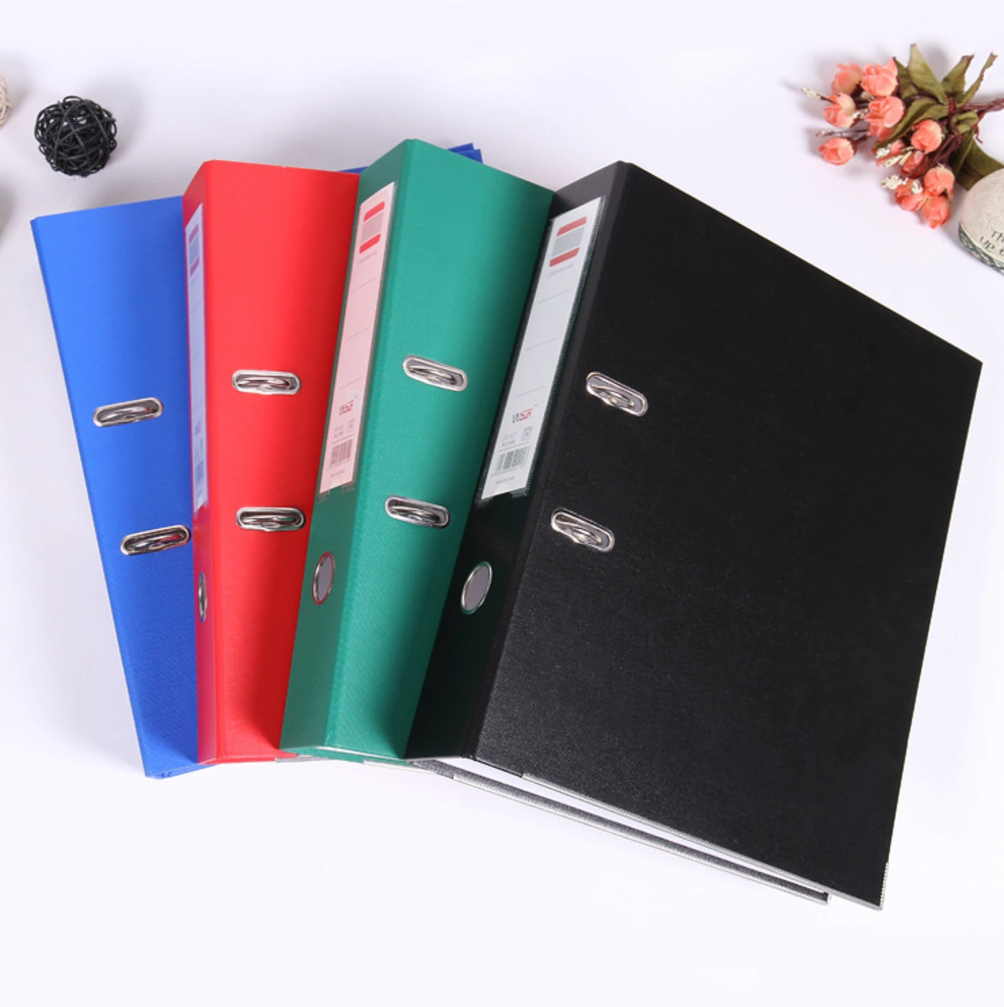 Customized Office And School Used A4 FC Size Plastic PP 2 Ring Binder Lever Arch File Folder