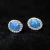 Import Customized Oval Blue Japanese Opal Jewelry Rhodium Plated Cubic Zirconia Earrings Necklace 925 Sterling Silver Fine Jewelry Sets from China