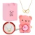Import Cute Bear Acrylic Jewelry Box With Necklace Rotatable Eternal Rose Flower Jewelry Case For Valentines Day Gift Must Have from China