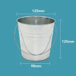 Cute Ice Flower Food Packaged Tin Bucket Promotional Fashion Tin Metal Bucket Mini Tiny Kids Toy Bucket with Handle Whosale