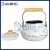 Import Decal flower turkish double tea pot kettle set 0.75L ceramic water kettle and 2.2L enamel water kettle from China