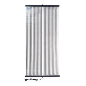 Decorative transparent electric wall mounted panel heater, 120 micron thickness