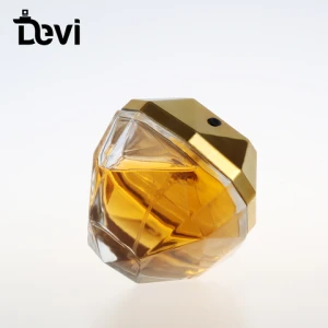 Devi Wholesale OEM ODM 30ml 50ml 100ml Luxury Gold Empty Container Perfume Glass Bottle