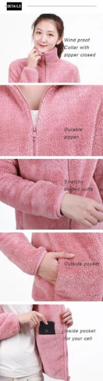 Direct Sale Wholesale Womens Autumn/Winter Soft Butter Casual Sherpa Zip Jacket Coats