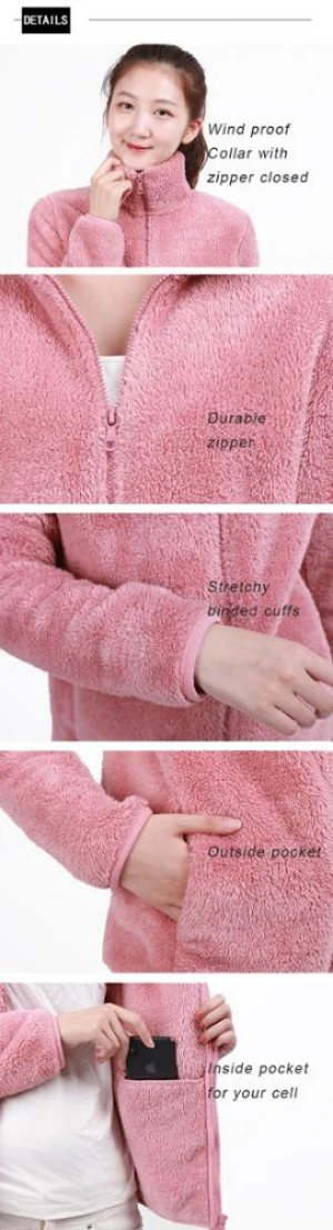 Direct Sale Wholesale Womens Autumn/Winter Soft Butter Casual Sherpa Zip Jacket Coats