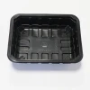 disposable black PP food plastic containers blister  packaging meat tray