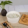 Disposable take-away bowl white packed paper soup bowl without lid