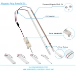 DLC listed 2ft 24w 4ft with 2 strips 36w magnetic LED strip retrofit kits with external driver for troffer fixtures