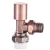 Import DN15-DN25 presser 1.6Mpa brass chrome Copper plating  Angle manual thermostatic radiator  valve for temperature control 3/4 inch from China
