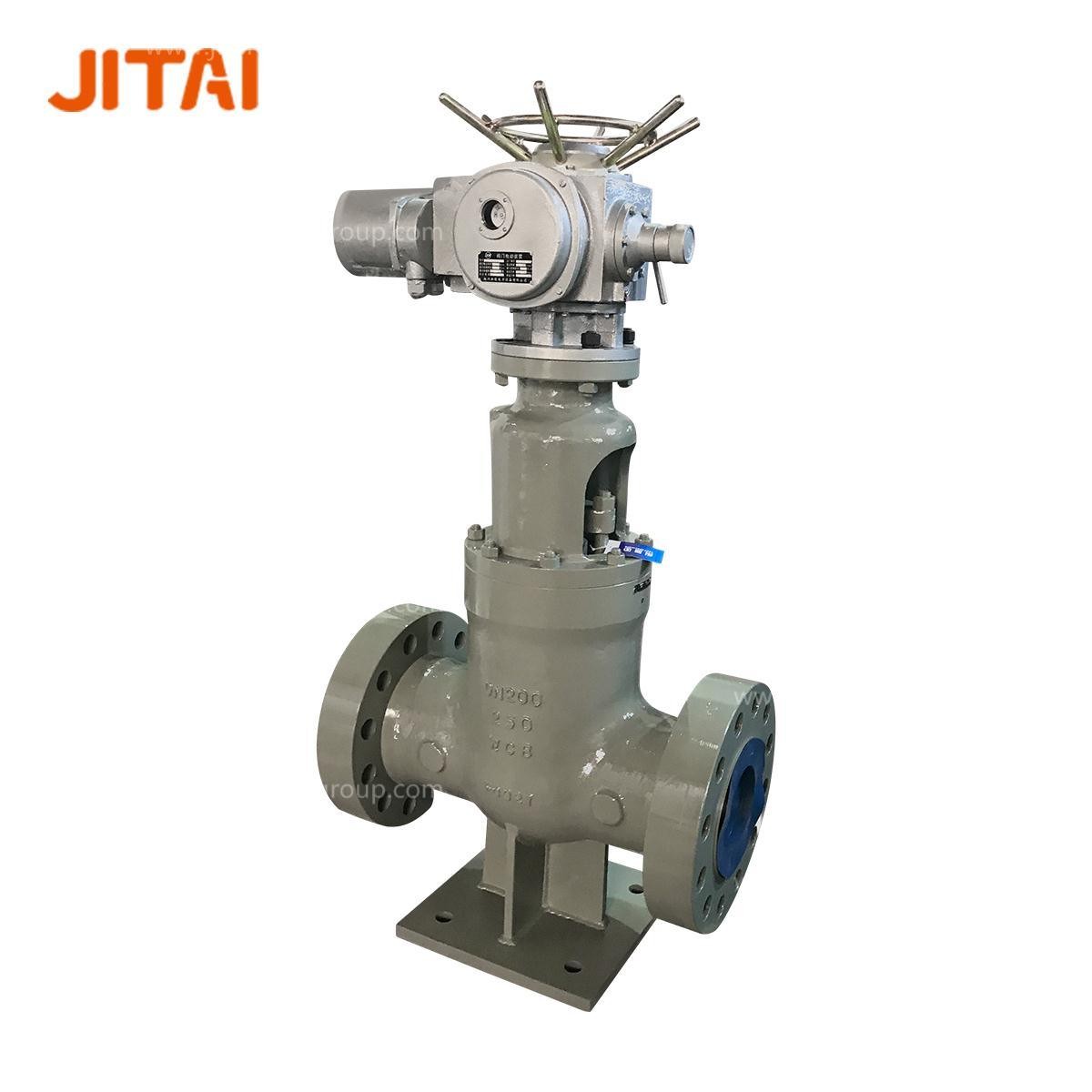 Buy Dn200 Electric Actuated Remote Control Solid Wedge Gate Valve For ...