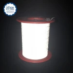 Double/single side reflective wire PET material for flying fabric upper hatband shoelace knitting webbing