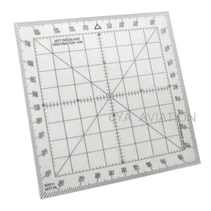 Douglas Protractor 10 IN Plastic Square Map Marking Protractor