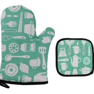 Durable Oven Mitt and Pot Holder Combo Set