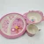 Import eco-friendly bamboo fiber dinnerware manufacturers kids set from China