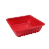 Eco friendly frozen food packaging take away box microwaveable red pp plastic packing food preservation disposable meat tray