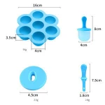 Eco friendly silicone baby food freezer storage tray silicone stick ice cream mold silicone popsicle mold ice cream