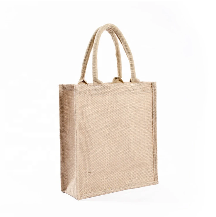 Eco Recycled Custom Logo Wholesale Popular Woman Tote Beach Bag  Burlap Biodegradable Jute  Bags