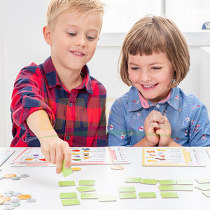 Educational Game Preschool Math Game Children&#39;s Board Game Shopping List