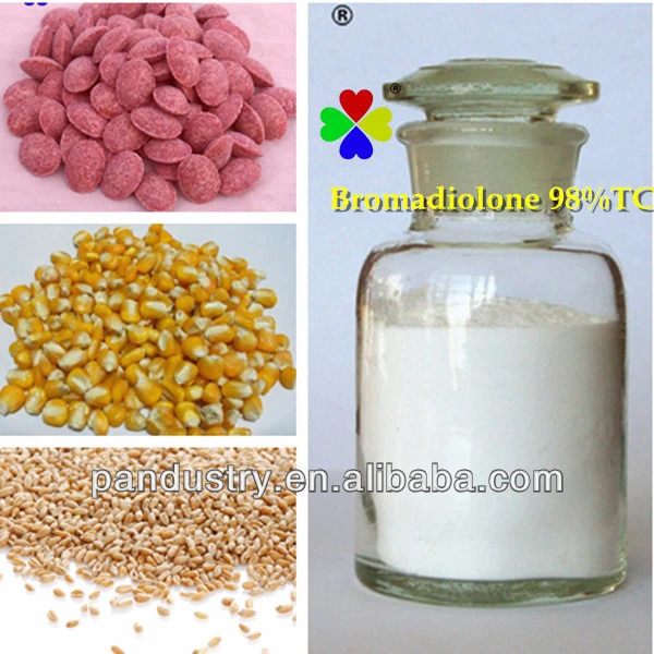 Effective rat poison ingredients 98% 0.5% Bromadiolone powder