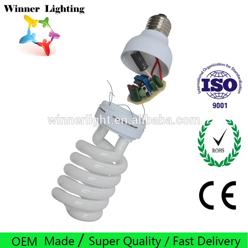 Efficient cfl energy saving lamp e27 6400k 220v 50hz white light 32w circular ballast fluorescent bulb