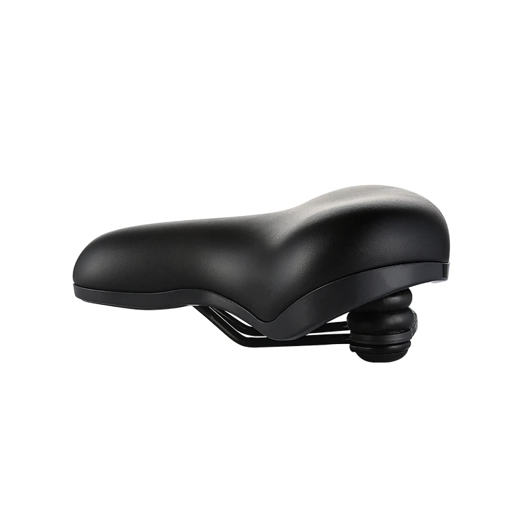 Elastomer Suspension City Bike Saddle Super Soft Comfort Lithium Bicycle Seat With Reflector And Scuff Guard