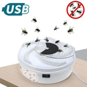 Electric Fly Trap Device with Trapping Food Mosquito Killer Pest Control Pest Catcher Bug Insect Zapper, White USB cable