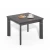 Import European style simple wooden panel design metal material legs black coffee table from China