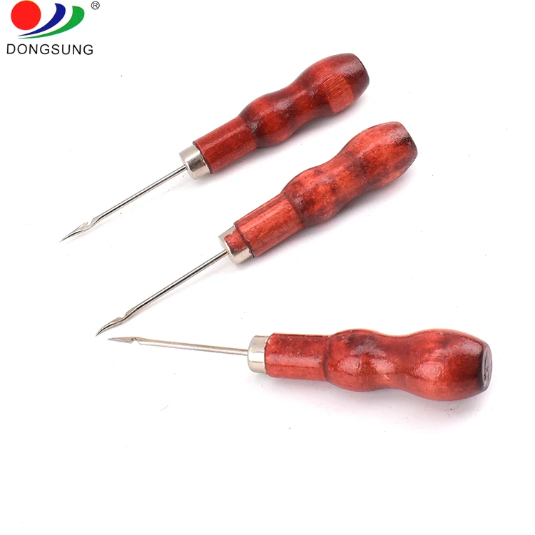 Excellent quality sewing machine Handmade Leather Tool Wooden Handle screwdriver