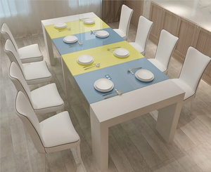 expanding dinning table set dining room furniture MDF extendable dining table