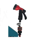 Expensive price and high quality 50 Foot  portable Flat Garden Hose reel With plastic quick Connector & Spray Nozzle