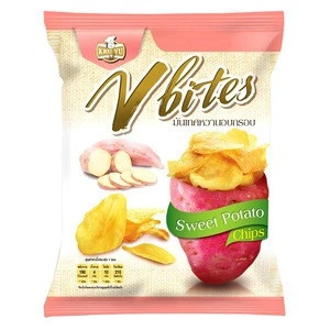 Factory Bulk Supply V-Bites Natural Ingredients Snack Sweet Potato Chips for Everyone From Thailand