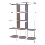 factory direct nonwoven fabric cloth cabinet closet metal frame folding wardrobe for bedroom
